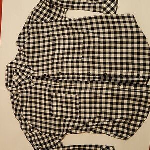 BP Black and White Check Long Sleeve Shirt